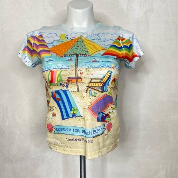 Sublivie South of the Border Beach Bum Graphic Top - Picture 1 of 9